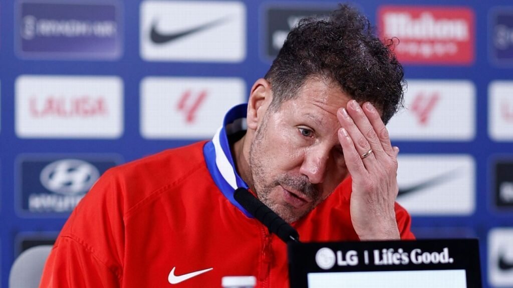 Simeone: El Atlético no llega al nivel de Barça y Madrid al 100%