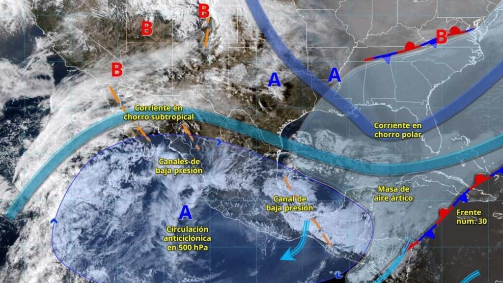 Condiciones climáticas en México para el 29 de enero de 2026: Arribo del frente frío número 32