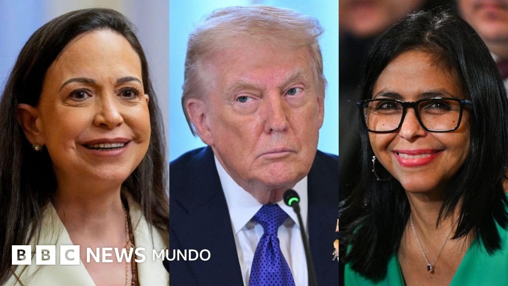 Trump elogia a Delcy Rodríguez, presidenta de Venezuela, tras conversar antes de reunirse con la opositora María Corina Machado.