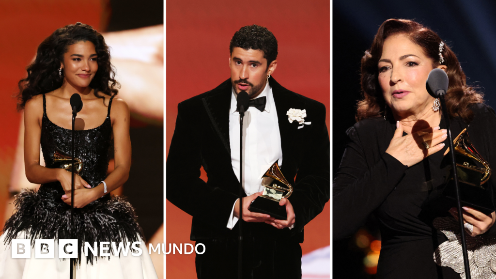 "Fuera ICE" y "no somos bestias": las contundentes reproches de Bad Bunny y otras celebridades en los Grammy contra las redadas migratorias de Donald Trump.