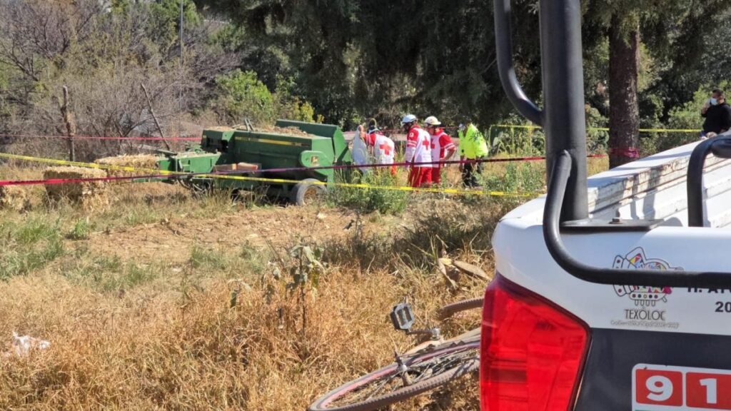 Joven queda atrapado en maquinaria agrícola y pierde la vida decapitado